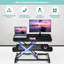 Adjustable Metal Base Standing Desk Converter-1465703395