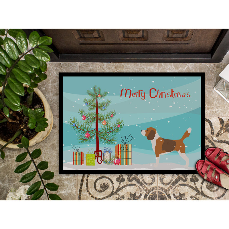 Tapis de porte d’intérieur anti-dérapant beagle, Rectangle 2 pi x 3 pi