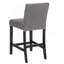 Tabouret de comptoir contemporain en velours avec garniture cloutée, ensemble de 2