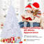 6 pi-PVC-Artificiel-Arbre de Noël-W-Stand-Fêtes-Saison-Intérieur-Extérieur-Blanc