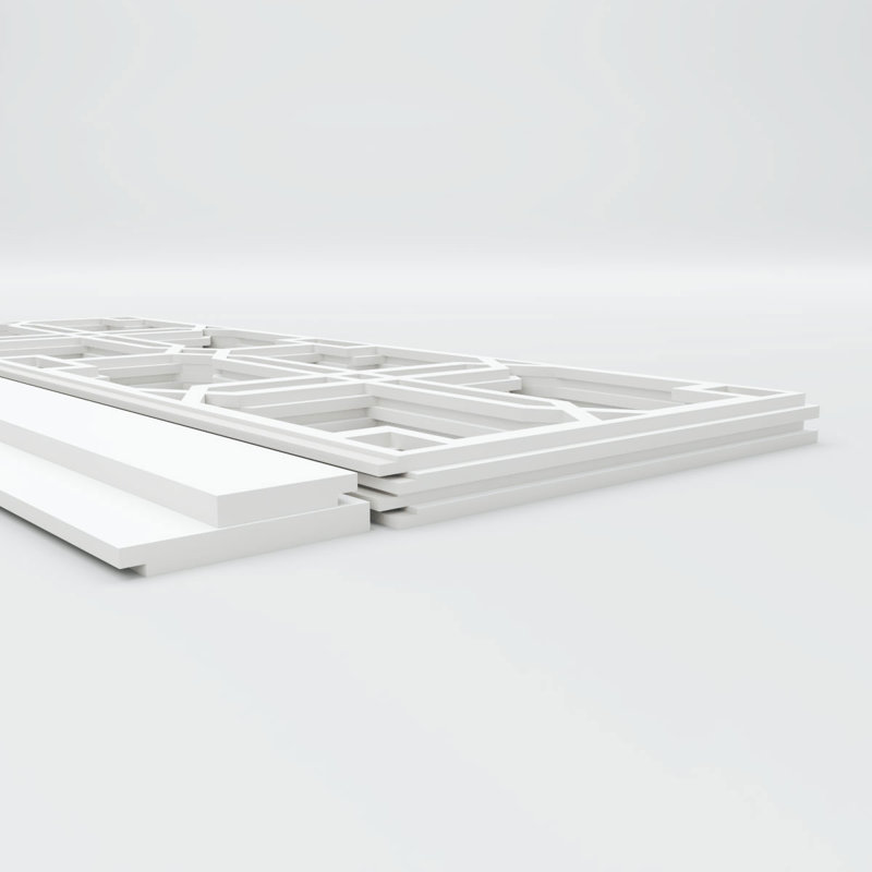 Ensemble de lambris en PVC Englewood, H 40 po x l 94,5 po x P 0,625 po