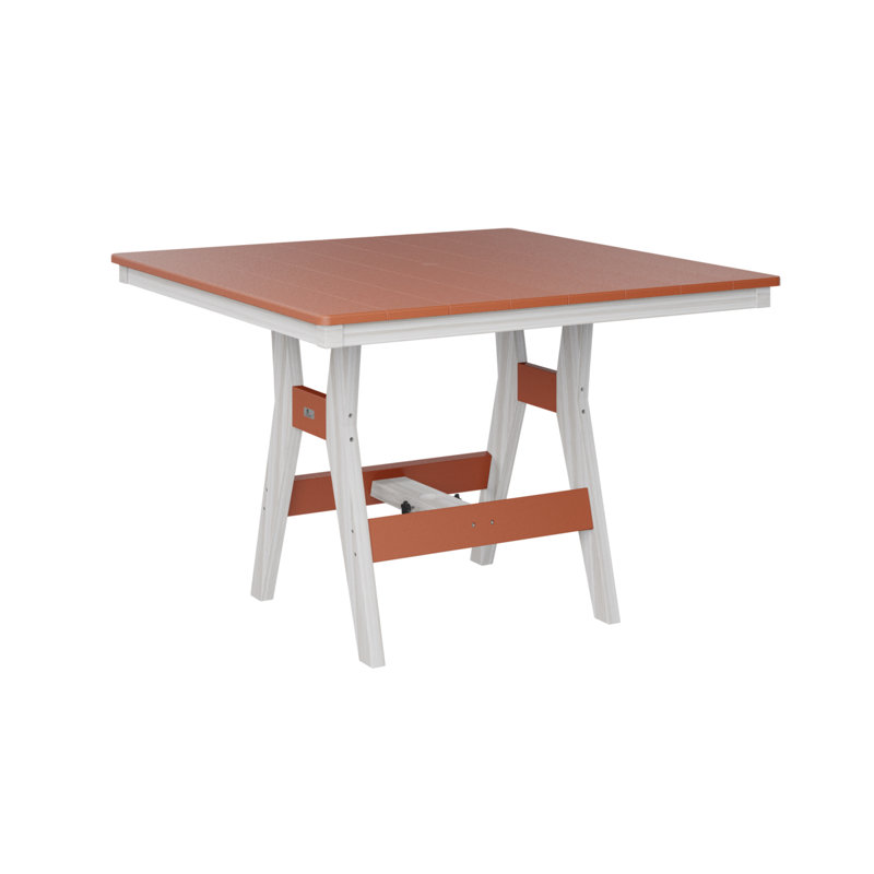 Table de bar berlinoise Berlin Harbor, Coquillage, H 38,87 po x l 44 po x P 44 po, Orange mangue