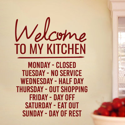 Décalcomanie murale Welcome to my kitchen