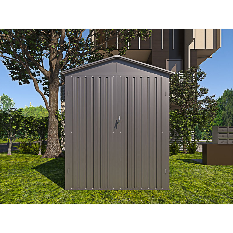 Remise de rangement extérieure avec fenêtre, Gris