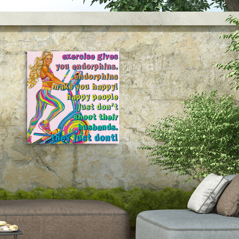Toile d'extérieur Jess Stempel Rainbow Fitness, H 24 po x l 24 po