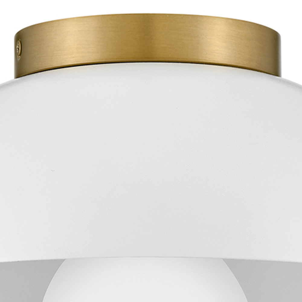 Kebo Single Light Flush Mount, Matte White