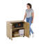 Marjorie Wood Storage Cabinet with Lock, 2 Door Locking File Tool Cabinet Cupboard with Adjustable Shelf-30562431