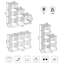 Taeju 93cm H x 63cm W Steel Cube Bookcase-295247383