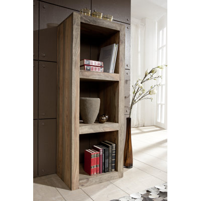 Nature 132cm H x 48cm W Solid Wood Cube Bookcase
