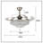 Gefferie 42'' Ceiling Fan with LED Lights