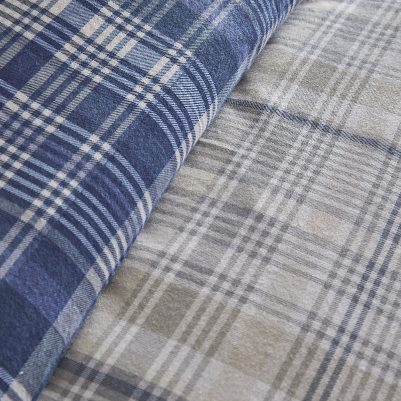 Bennet Check Cotton Geometric Duvet Cover Set, Double Bed (200 x 200 cm)