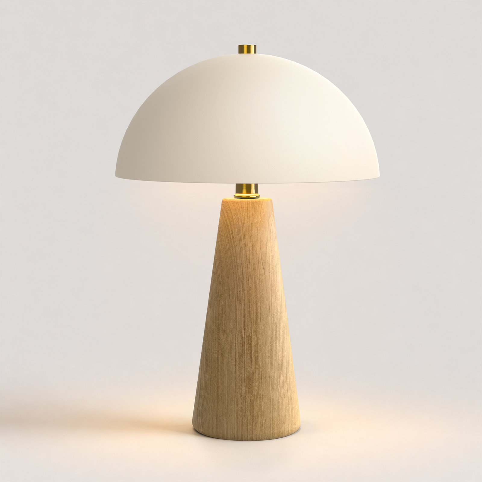 Fistes Ceramic Bedside Lamp, Wood Grain/Beige