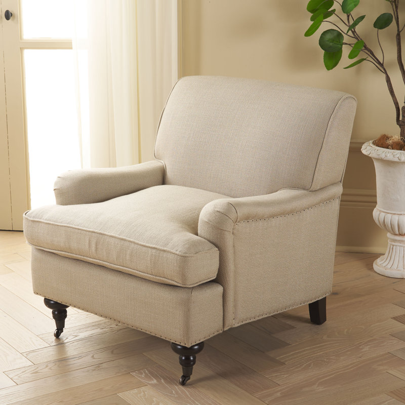Upholstered Armchair, Antique Gold Rayon/Viscose