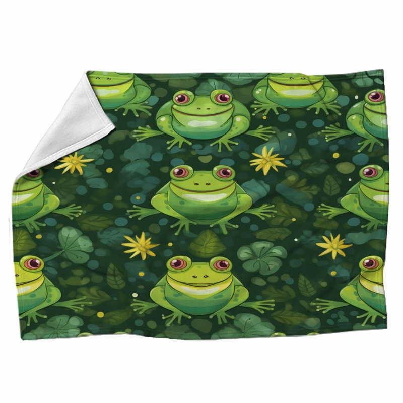 Machine Printed Throw Blanket, 51" W x 60" L