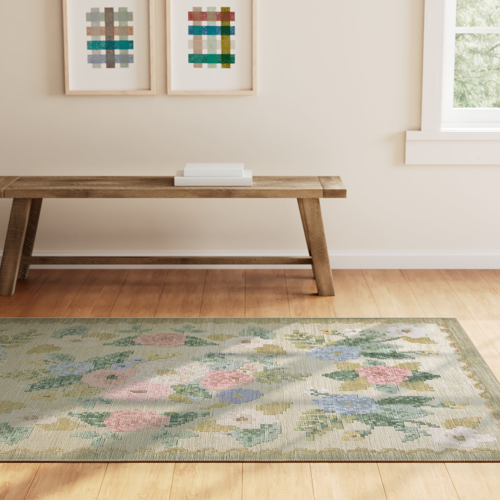 Rifle Paper Co. x Loloi Rosa Floral Rug, Rectangle 5' x 7'6"