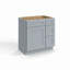 Armoire combinée avec meuble-lavabo gris Shaker 1800cabinets-137829262-137829263