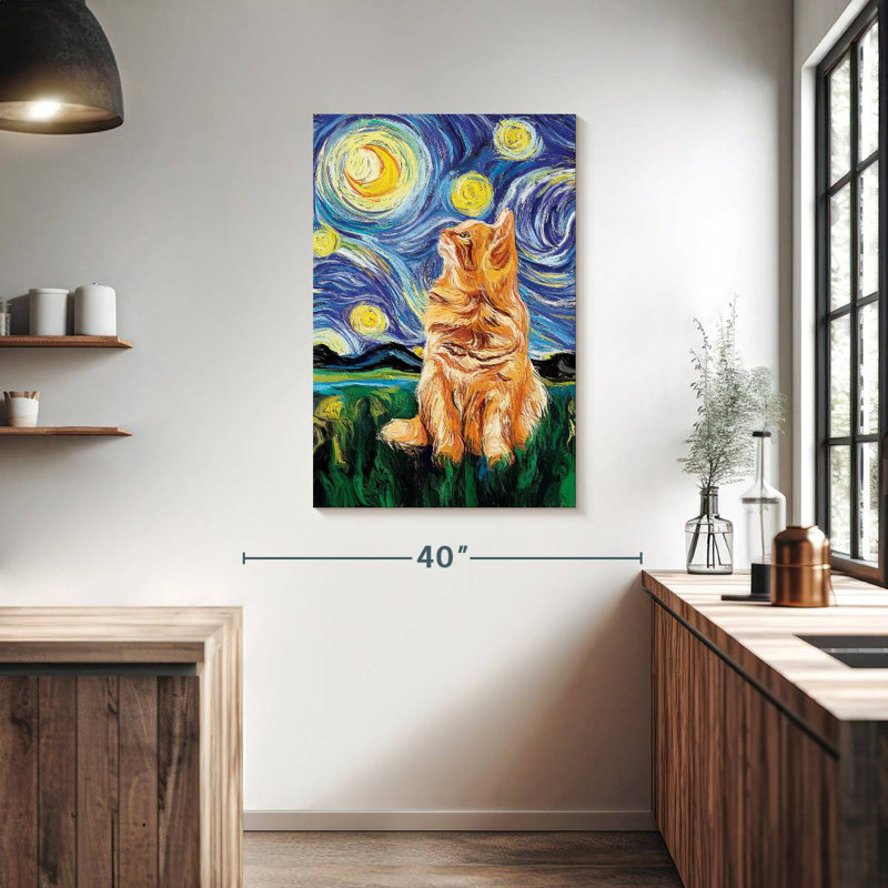 Brampt Cat Impressionist, 39" H x 26" W