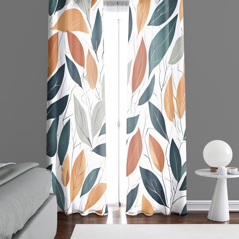 Semi Sheer Curtain Pair, 40" W x 52" L