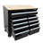 -drawer Steel Multifunctional Tool Cart With Wooden Top For Workshop And Garage