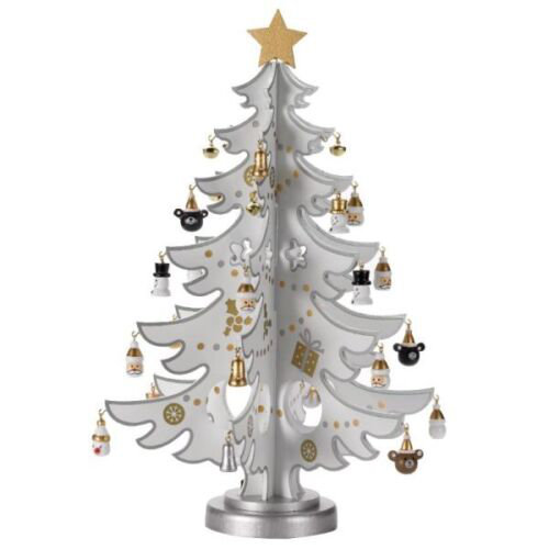 Christmas Tabletop Tree, Silver/White 