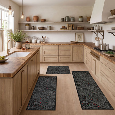 Celtic Knot Non-Slip Washable Kitchen Mats