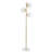 3-Globe Light Floor Lamp with Marble Base