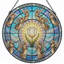 Panneau de vitrail 12 "H Angel Tulip-752510966