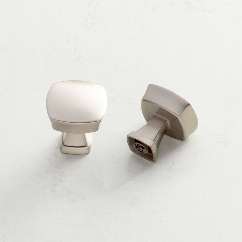 Stature 1-1/4 inch (32mm) Length Satin Nickel Cabinet Knob - 10 Pack, Satin Nickel