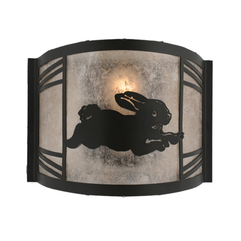 Rabbit On The Loose 1 - Light Flush Mounted Sconce