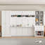Grand lit escamotable mural avec placard, tiroirs et tablettes, grand lit (vieux sku: LP000384AAK)