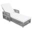 Ensemble 2 pièces de chaises longues inclinables réglables pour l'extérieur avec accoudoirs et coussins amovibles pour la piscine ou le jardin.-1214576515