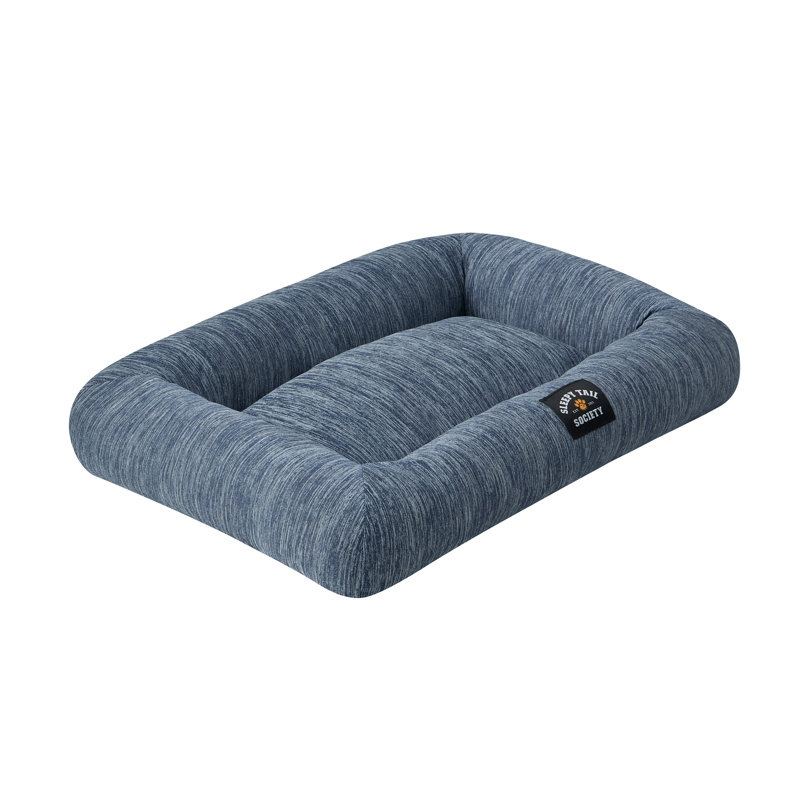 Petit lit pour chien en polyester et nylon bleu, Bleu, Petit (H 16 po x l 24 po x P 6 po)