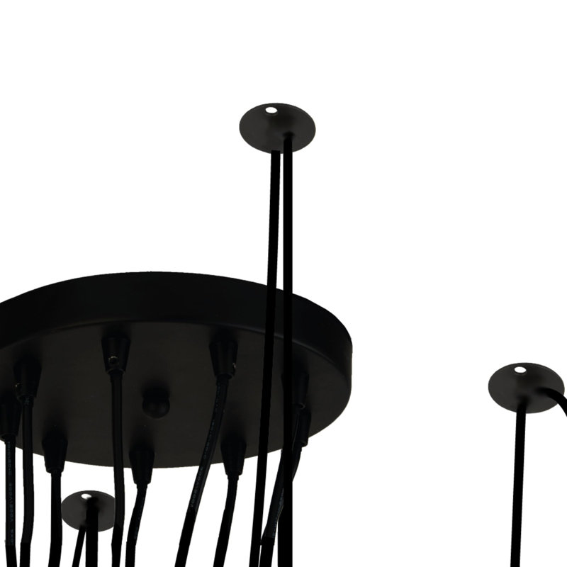 Anika 9 - Light Black Bulb Pendant