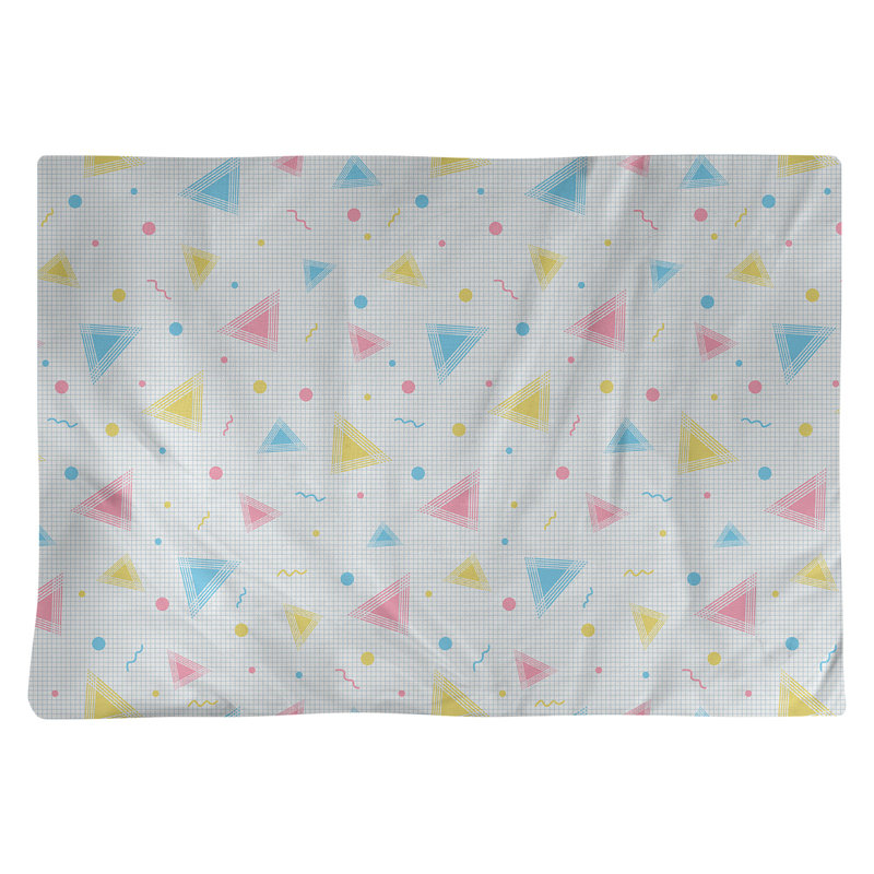Napperon en coton 18 "Retro, Jaune / Rose