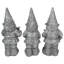 Statues d'extérieur gnomes de jardin gris