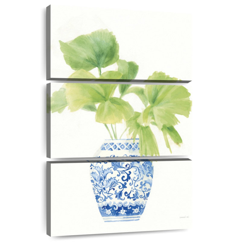 Harnek Palm Chinoiserie blanc I, H 45 po x l 28 po