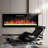 Electric Fireplace 60", Tempered Glass Front, Multi Color Flames & , 1400W Heat, Remote, 7.87 In Package Width  Thin 60 Inch Fireplace, Flame Protection Features-1647931289