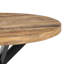 Metairie Round Solid Wood Top Metal Base Dining Table