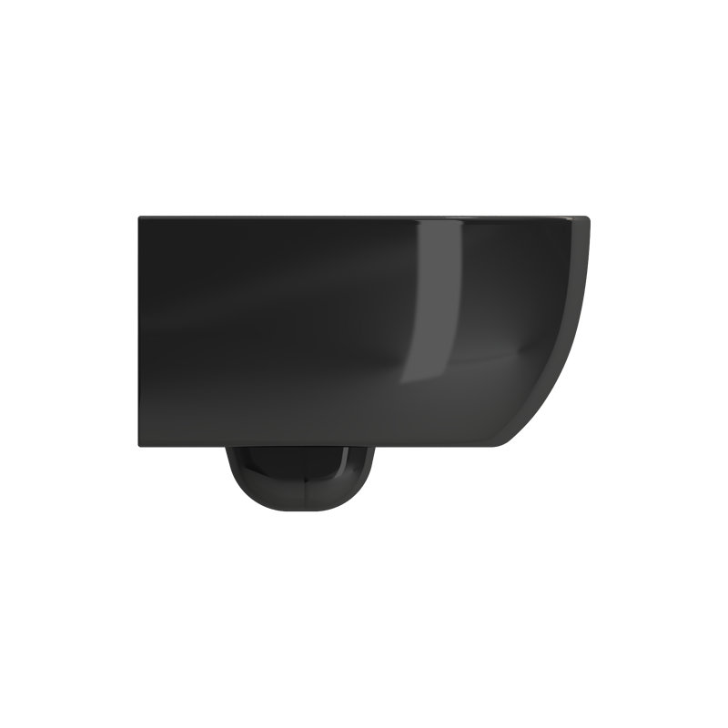Milano Wall-hung Elongated Toilet Bowl, Black