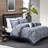 8 Piece Jacquard Comforter Set Navy