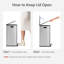 Stainless Steel Step On Kitchen Trash Can - 60L