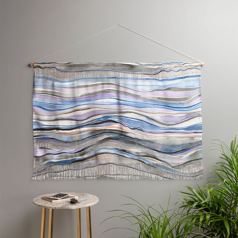 Polyester Wall Hanging, 32" H x 47" W, Blue