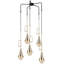 Lustre moderne noir et or, 21,7 po de diamètre x 39,4 po de hauteur | Corps en métal, 5 x douilles E27 de 40 W maximum | Élégant luminaire pour la décoration intérieure, la salle à manger et le salon | Conception IP20 élégante et novatrice