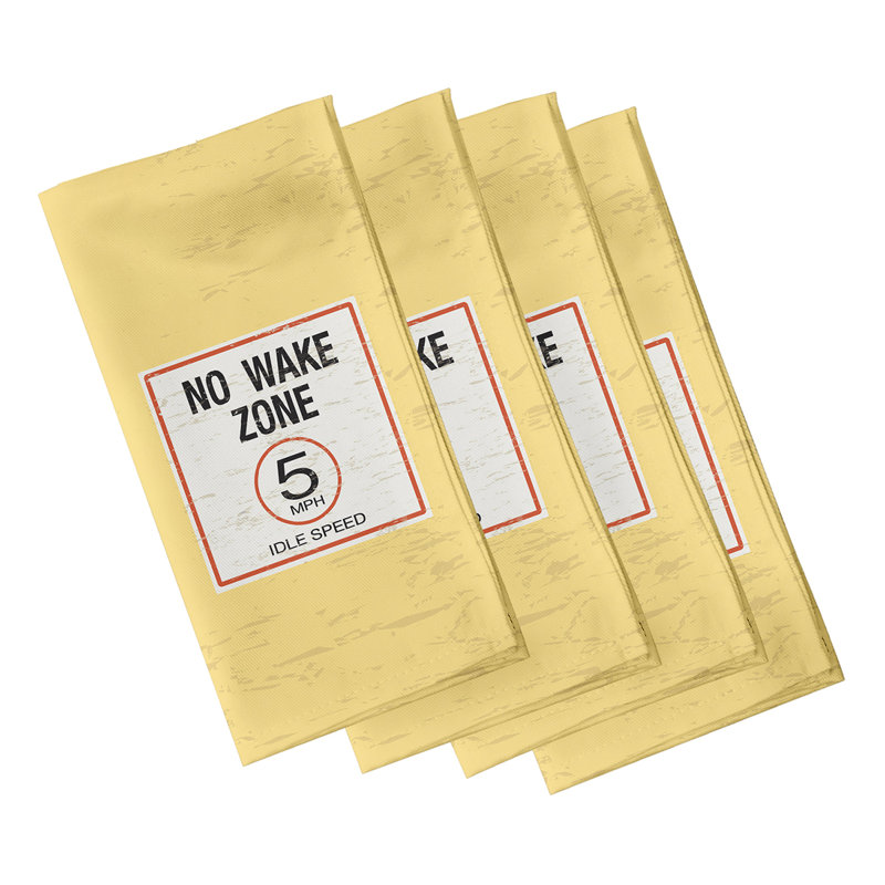 Ensemble de serviettes 4 pièces Cairo, l 19 po x L 19 po, Jaune