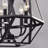Frankie 5 - Light 16.1" Antique Black Candle Style Geometric Chandelier