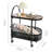 2 Tier Rolling Side Table, Metal Coffee Sofa Side End Table,Handle Utility Cart, Bed Side Table With Wheels Night Stand, Serving Cart,Drink Cart, For Living Room, Bedroom, Bathroom-1196481585