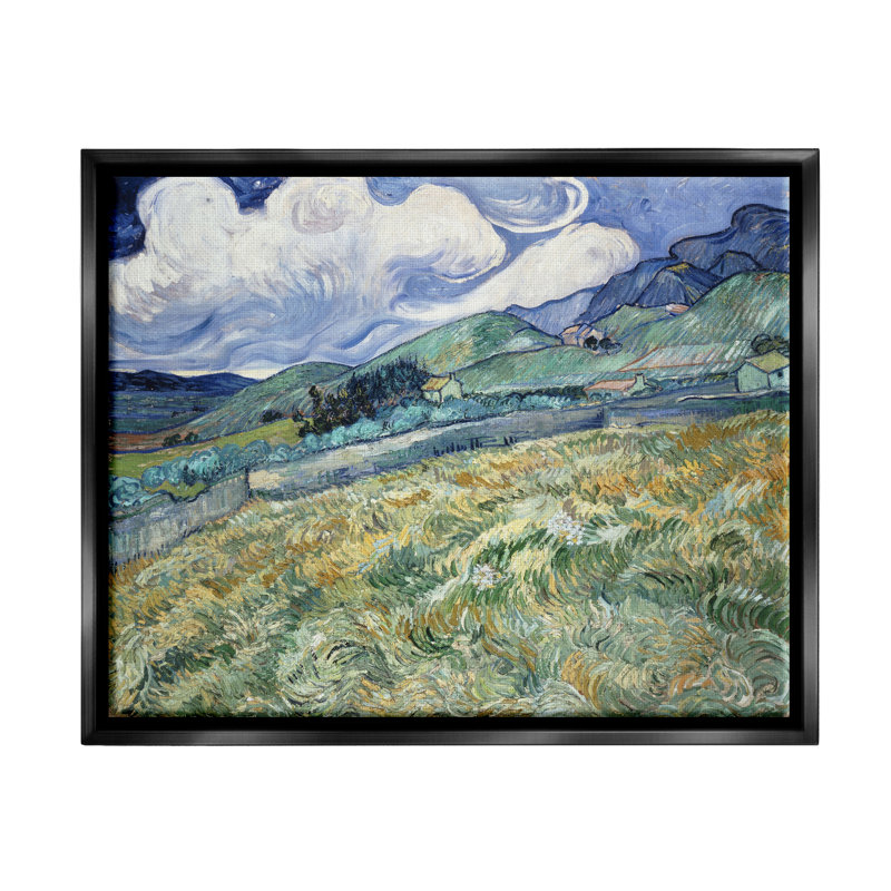 Paysage de montagne derrière Saint Paul Classic par Vincent Van Gogh - Peinture, H 25 po x l 31 po x P 1,7 po