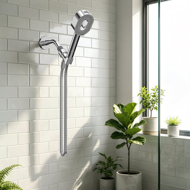 High Pressure 5-Spray Filtered Handheld Shower Head With Holder& 59-Inch Shower Hose, Chrome, Chrome