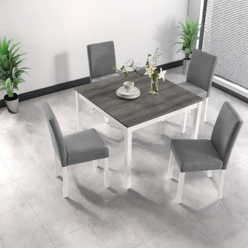 Ensembles de table à manger modernes et compacts, fabrication en bois durable, parfait pour les petites cuisines