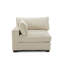 Upholstered Faux Rabbit Fur Flannel Armchair with Pillow Back, One Arm Single Chair Module Part For Sectional Sofa-1013185525